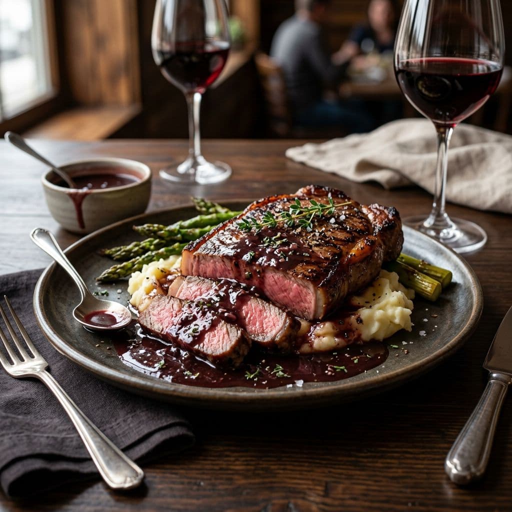 Red Wine Reduction Sauce for Steak