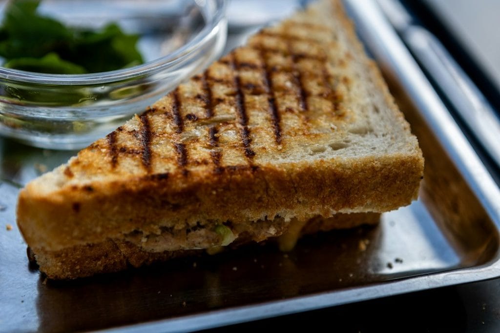 Grilled tuna melt sandwich