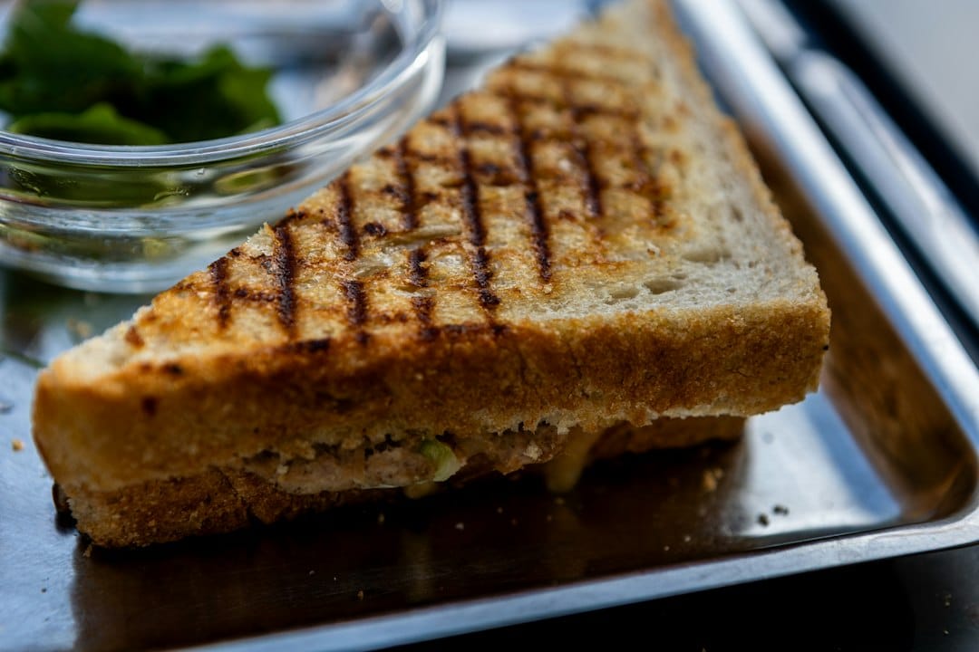 Grilled tuna melt sandwich