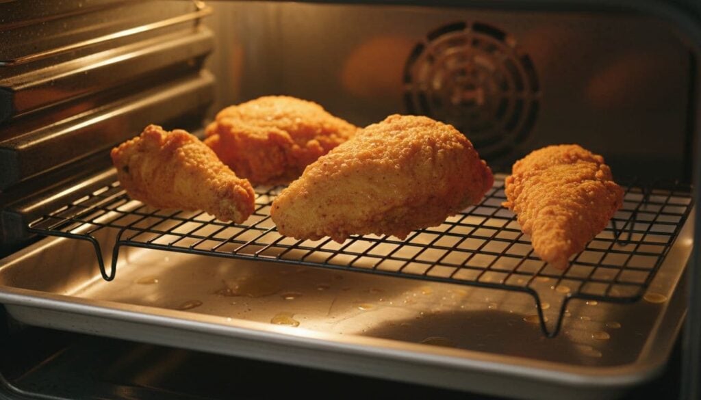 best way to reheat fried chicken