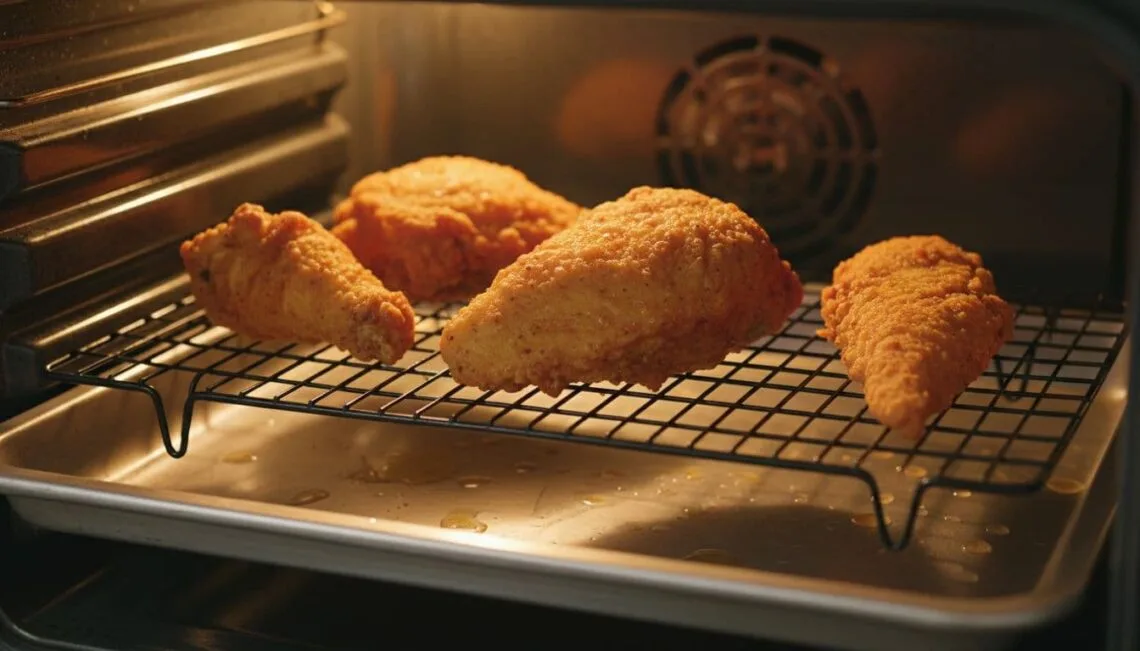 best way to reheat fried chicken
