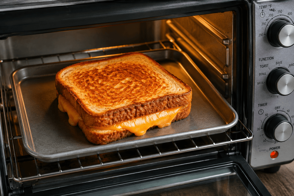 how to make a grilled cheese in toaster oven