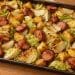Sheet pan kielbasa with cabbage and potatoes