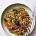 Sweet potato glass noodles with vegetables in a bowl