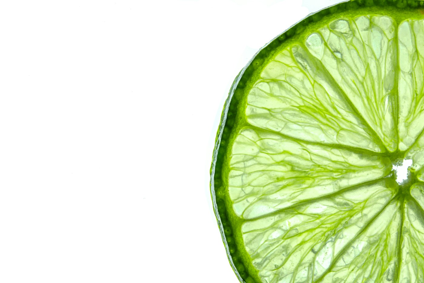 Close-up of a lime slice
