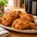Golden fried chicken platter for how to reheat fried chicken in air fryer