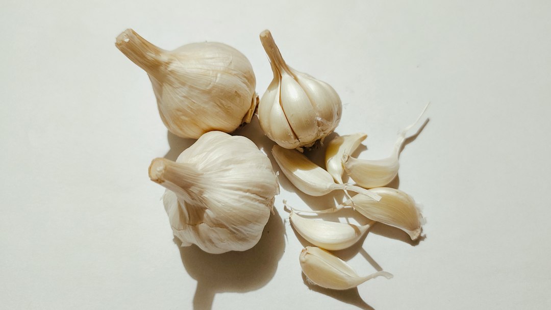 Garlic bulbs and cloves for the savory soup base